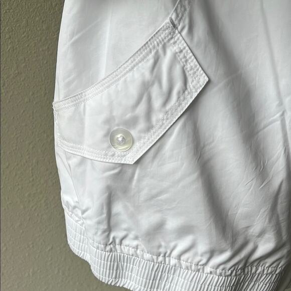 NWT Chicos Diamond Doll Delaney Optic White Zip-Up Jacket - Picture 6 of 8
